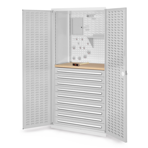 Schubladenschrank mit Schlitzplattentüren 1950x1000x600mm-Beschreibung lesen