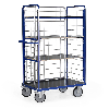 Protaurus Etagenwagen F600 mit 4 Ladeflächen und 3 Gitterwänden 1800mm hoch 1000x600mm