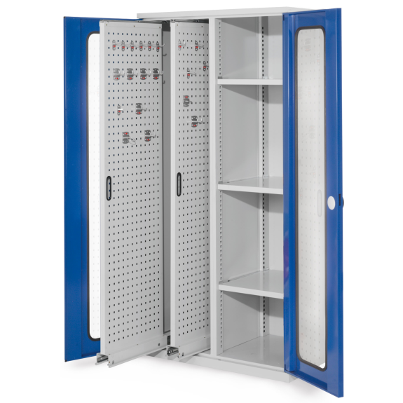 Kappes RasterPlan Vertikalschränke 1950x1000x600mm Modell 80 Sichtfenstertüren enzianblau-Beschreibung lesen