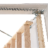 Dolle Bodentreppe extra 3-teilig bis 285cm Raumhöhe mit U-Wert 0,77 Deckenöffnung 130x60cm
