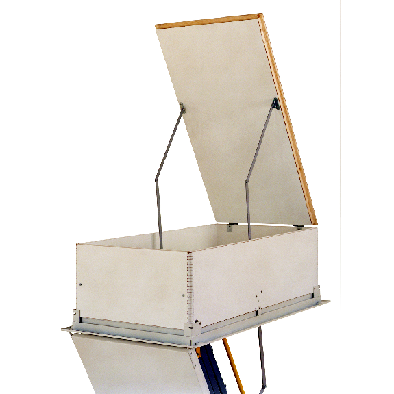 Minka Dachbodentreppe Type 15 Exklusiv Brandhemmend mit Leiter aus Stahl Deckenöffnung 140x70cm Raumhöhe 275cm-Beschreibung lesen