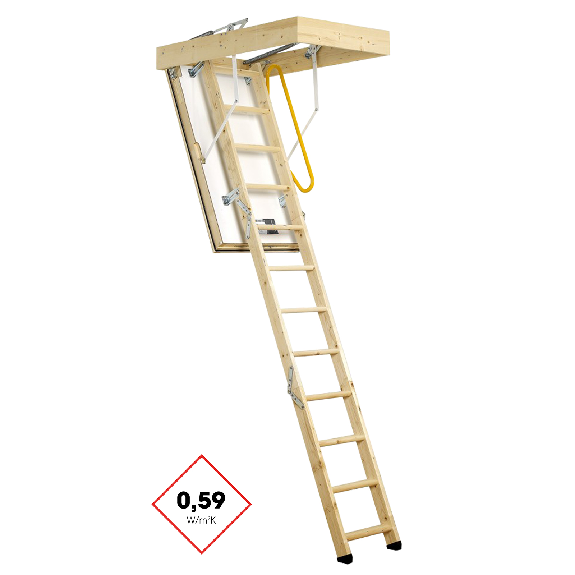Minka Bodentreppe Polar Extrem mit U-Wert 0,59 W/m2K bis 280cm Raumhöhe 130x70cm Deckenöffnung-Beschreibung lesen
