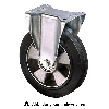 Rollcart Schwerlast Elastik-Bockrolle Ø100x40mm 180kg Tragkraft mit Guss-Felge