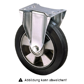 Rollcart Schwerlast Elastik-Bockrolle Ø100x40mm 180kg Tragkraft mit Guss-Felge-Beschreibung lesen