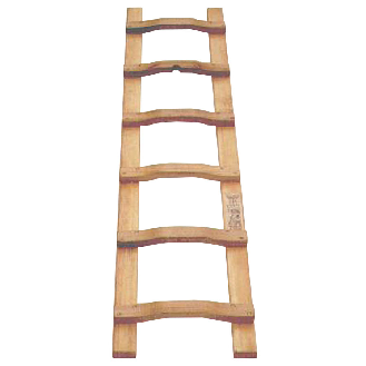Holz Dachdeckerleiter geleimt +4 Holzschrauben mit 12 Sprossen 3,50m lang-Beschreibung lesen