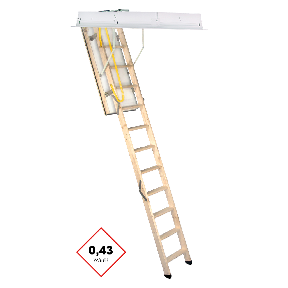 Minka Dachbodentreppe Euro Trend Profi mit Stahlzarge und Schnellmontagesystem Deckenöffnung 130x70cm Raumhöhe 280cm-Beschreibung lesen