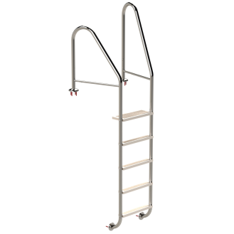 Eichenwald Poolleiter Modell 07 Marina Öffentlich Flanschmontage Beckentiefe 1620mm 5 Stufen-Beschreibung lesen