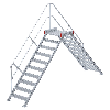 Euroline 512 Übergang 45° 600mm Stufenbreite 2x10 Stufen Alu gerieft