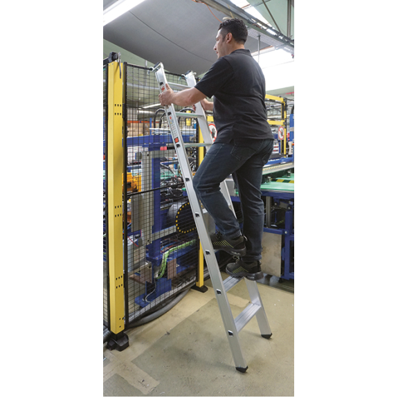 Euroline Premium 30176 Alu Stufenanlegeleiter mit Vario Einhängehaken Ø 60mm 14 Stufen-Beschreibung lesen