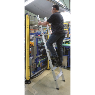 Euroline Premium 30176 Alu Stufenanlegeleiter mit Vario Einhängehaken Ø 60mm 14 Stufen-Beschreibung lesen