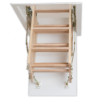 Dolle Bodentreppe clickFIX 4-teilig bis 274cm Raumhöhe mit U-Wert 0,49 Deckenöffnung 110x60cm-Beschreibung lesen