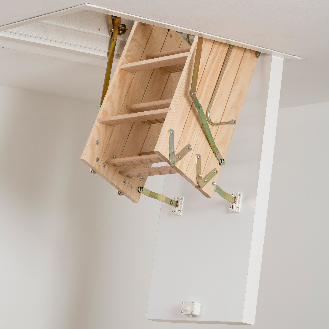 Dolle Bodentreppe clickFIX 4-teilig bis 274cm Raumhöhe mit U-Wert 0,49 Deckenöffnung 110x60cm-Beschreibung lesen