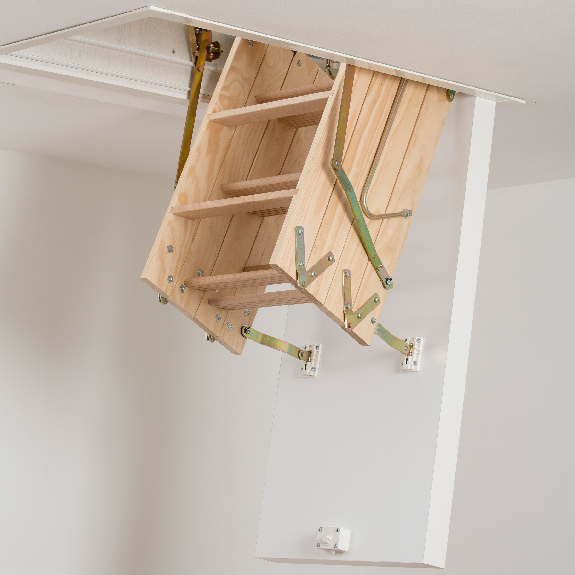 Dolle Bodentreppe clickFIX 4-teilig bis 274cm Raumhöhe mit U-Wert 0,49 Deckenöffnung 110x60cm-Beschreibung lesen