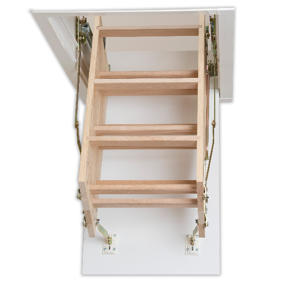 Dolle Bodentreppe clickFIX 4-teilig bis 274cm Raumhöhe mit U-Wert 0,49 Deckenöffnung 110x60cm-Beschreibung lesen