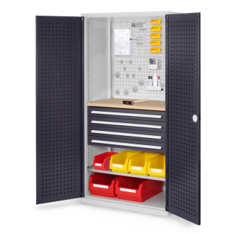 Schubladenschrank mit Lochplattentüren 1950x1000x600mm-Beschreibung lesen