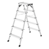 Hailo D60 StandardLine Doppelstufenleiter mit rutschsicheren geriffelten 2x5 Stufen