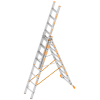 Layher TOPIC 1041 Allzweckleiter mit rutschhemmenden R12 3x8 Stufen