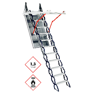 Minka Bodentreppe Type 13 X-Large brandhemmend 140x92cm Deckenöffnung U-Wert 1,1 W/m2K mit ISO-OD 285-295cm Raumhöhe-Beschreibung lesen