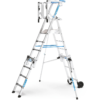 Zarges Teleskop Plattformleiter ZAP Masterflex Plus S gebördelt 3-5 Stufen-Beschreibung lesen