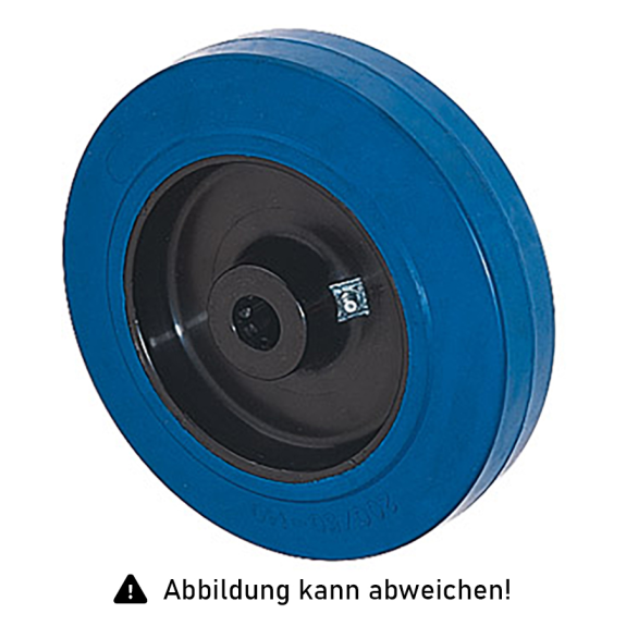Rollcart Vollgummi-Rolle Ø125x32mm in blau 150kg Tragkraft-Beschreibung lesen