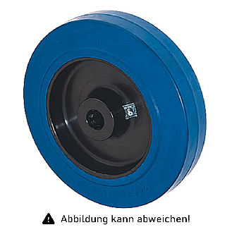 Rollcart Vollgummi-Rolle Ø125x32mm in blau 150kg Tragkraft-Beschreibung lesen
