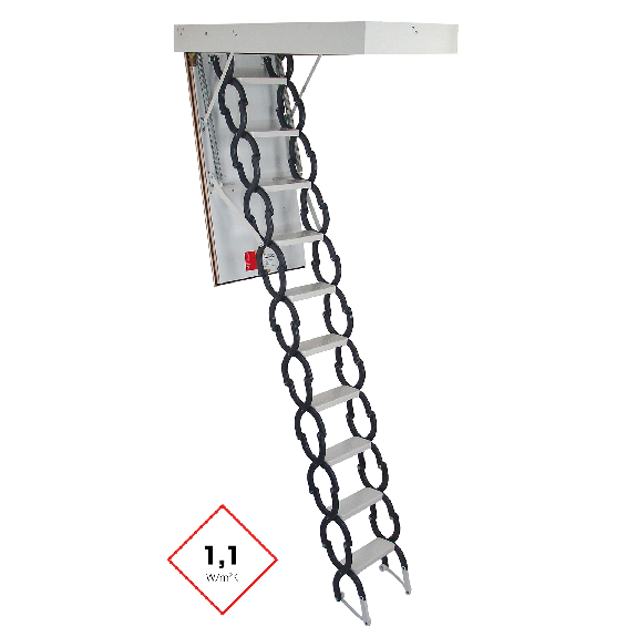Minka Bodentreppe Elegance mit U-Wert 1,1 W/m2K 220-300cm Raumhöhe 90x70cm Deckenöffnung-Beschreibung lesen