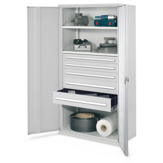 Schwerlastschrank ohne Mitteltrennwand 1950x1000x600mm mit Vollblechtüren-Beschreibung lesen