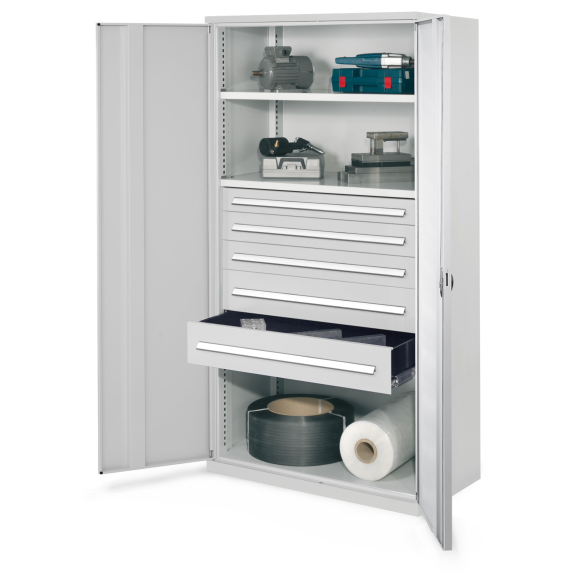 Schwerlastschrank ohne Mitteltrennwand 1950x1000x600mm mit Vollblechtüren-Beschreibung lesen