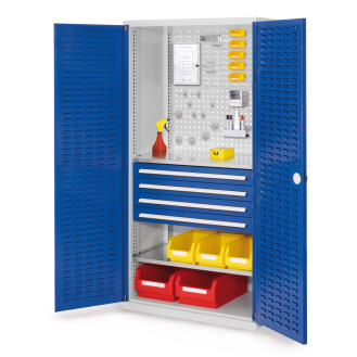 Kappes RasterPlan Schubladenschränke 1950x1000x600mm Schlitzplattentüren Modell 23 enzianblau-Beschreibung lesen