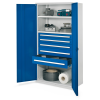 Kappes Schwerlastschränke ohne Mitteltrennwand 1950x1000x600mm Modell 44 Vollblechtüren enzianblau