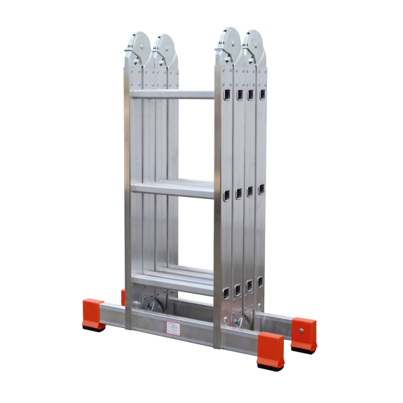 Teleskopleiter aus Aluminium 4x3 Sprossen Teleskopleiter aus Aluminium 4x3 Sprossen-Beschreibung lesen