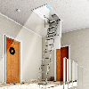 Dolle Flachdachausstieg clickFIX vario Aluminium-Scherentreppe 120 x 60 cm 1 Zwischenrahmen 266  295 cm Raumhöhe