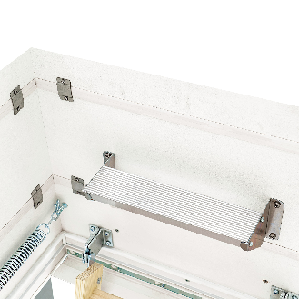 Dolle Flachdachausstieg clickFIX vario Aluminium-Scherentreppe 120 x 60 cm 1 Zwischenrahmen 266  295 cm Raumhöhe-Beschreibung lesen