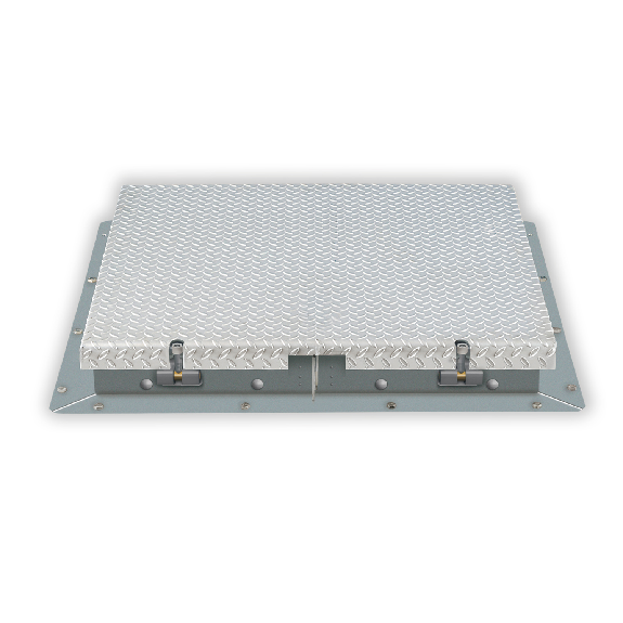 Hailo Schachtabdeckung HS9 Aluminium begehbar, tagwasserdicht mit Schwenkverschluss 1000x1000mm-Beschreibung lesen