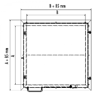 Hailo Schachtabdeckung HS9 Aluminium begehbar, tagwasserdicht mit Schwenkverschluss 1000x1000mm-Beschreibung lesen