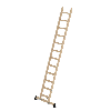 MUNK Holz-Anlegeleiter mit Nivello Traverse 12 Stufen