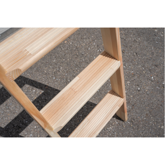 MUNK Holz-Anlegeleiter mit Nivello Traverse 12 Stufen-Beschreibung lesen