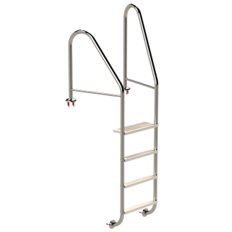 Eichenwald Poolleiter Modell 07 Marina Öffentlich Flanschmontage Beckentiefe 1340mm 4 Stufen-Beschreibung lesen