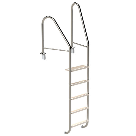 Eichenwald Poolleiter Modell 07 Marina Öffentlich Einbauhalterung Beckentiefe 1620mm 5 Stufen-Beschreibung lesen