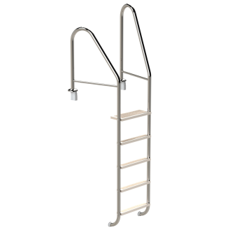 Eichenwald Poolleiter Modell 07 Marina Öffentlich Einbauhalterung Beckentiefe 1620mm 5 Stufen-Beschreibung lesen