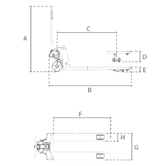 Delta Gabelhubwagen Quick Lift Tragfähigkeit 2,5t Ergo-Hebel-Beschreibung lesen