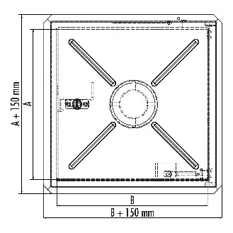 Hailo Schachtabdeckung HS2 Edelstahl 4mm tagwasserdicht, verstärkt 600x600mm mit Isolierung-Beschreibung lesen