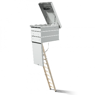Dolle Flachdachausstieg mit Bodentreppe clickFIX thermo 3-teilig 140x70cm mit U-Wert 0,38 Konstruktionshöhe 27,5-52,5cm-Beschreibung lesen