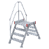 Euroline 512 Übergang 60° 800mm Stufenbreite 2x4 Stufen Alu gerieft
