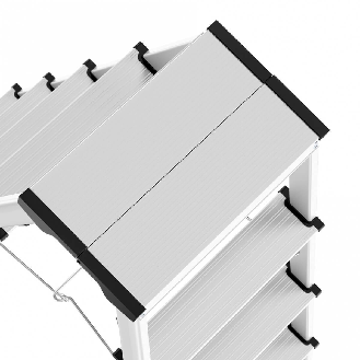 Hailo D60 StandardLine Doppelstufenleiter mit rutschsicheren geriffelten 2x7 Stufen-Beschreibung lesen