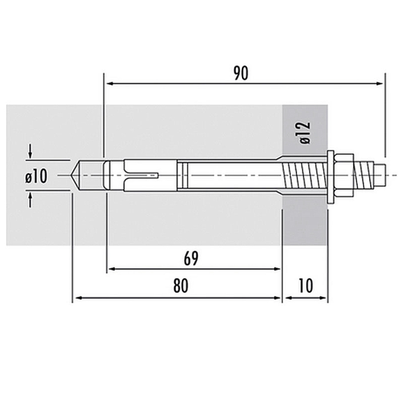Hailo Bolzenanker Hilti M10x90 Edelstahl 1.4571/ASTM316ti 3er-Set-Beschreibung lesen