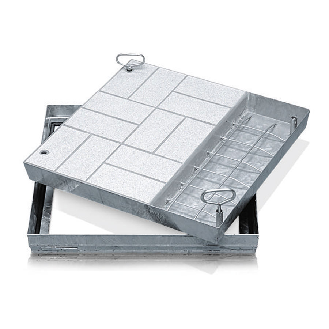 Zarges Schachtabdeckung aus Stahl mit Wanne 1000 mm x 800 mm-Beschreibung lesen