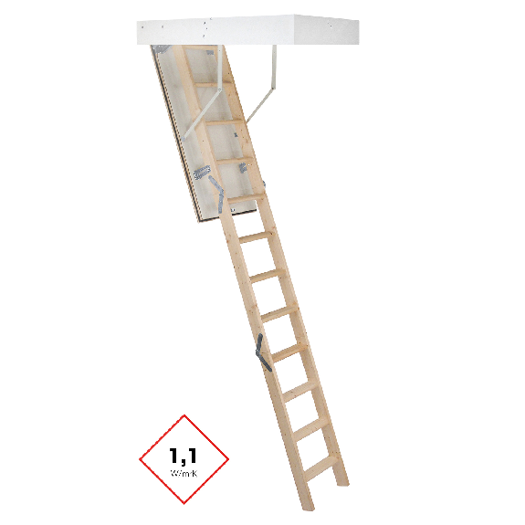 Minka Dachbodentreppe McStep Thermo 33 zur Selbstmontage 140x70cm Raumhöhe 280cm-Beschreibung lesen