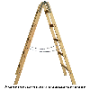 Holz Sprossenstehleiter mit Eimerhaken 2x13 Sprossen