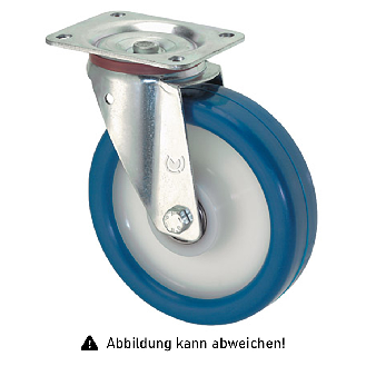 Rollcart Polyurethan- Lenkrollen Ø150x45mm mit Kunststoff -Felge 300kg Tragkraft-Beschreibung lesen